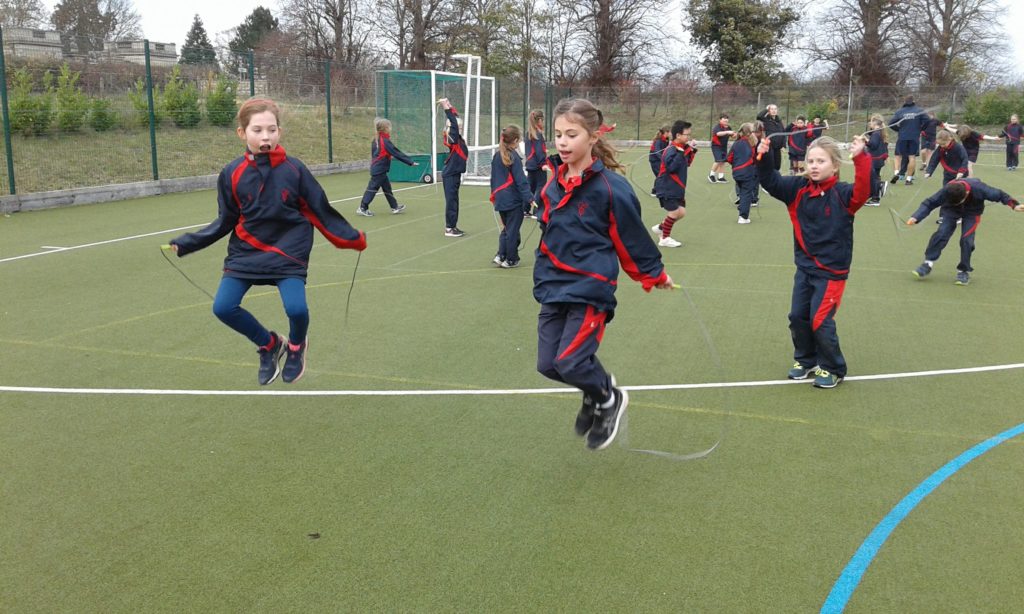 Skipping towards Christmas, Copthill School