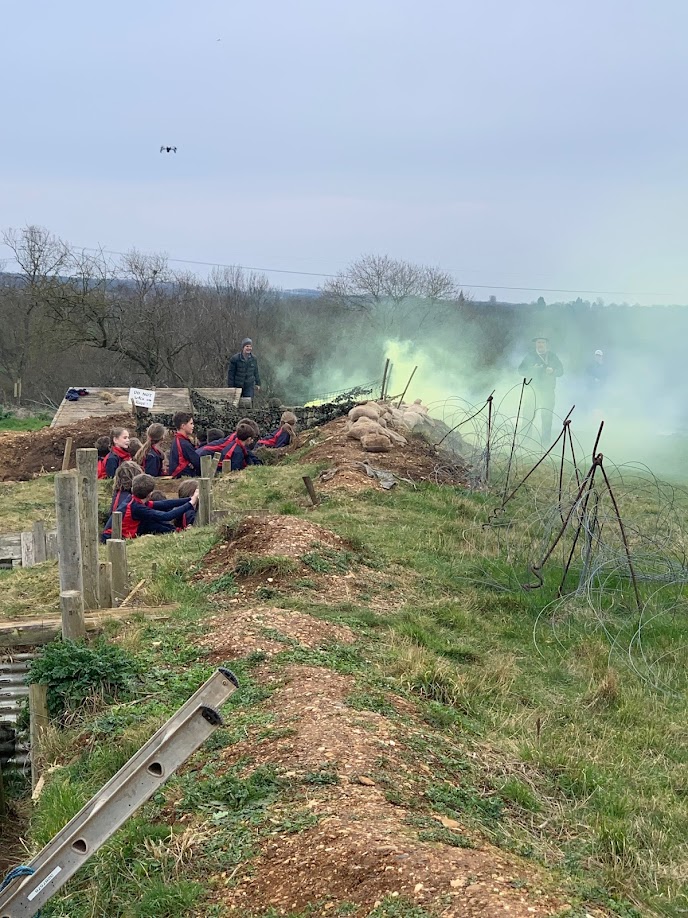 Y6 in the WW1 trenches, Copthill School