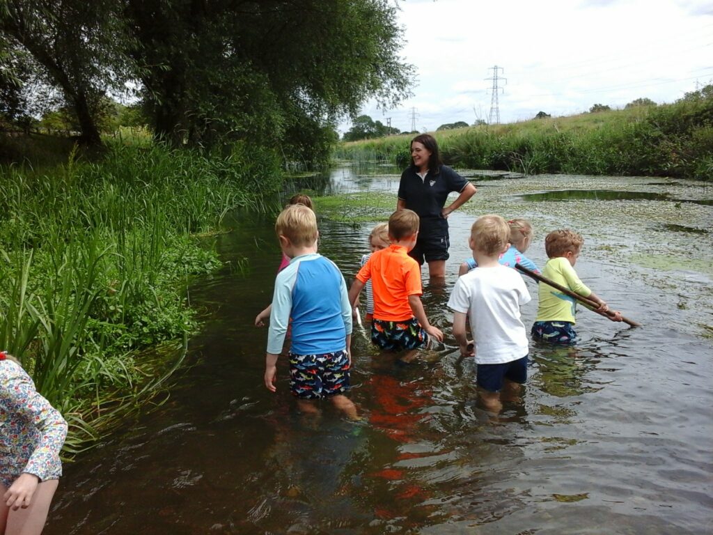 Splashing about in the River!, Copthill School
