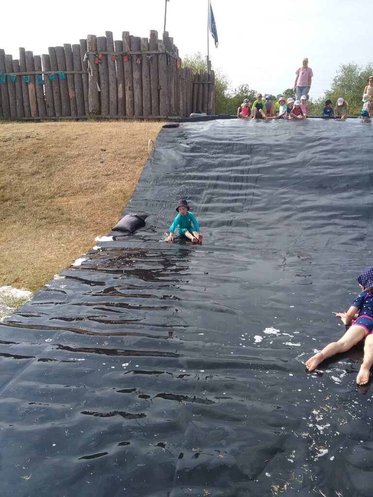 Water slide fun!, Copthill School