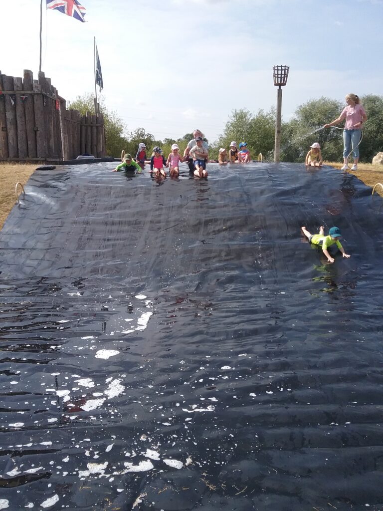 Water slide fun!, Copthill School