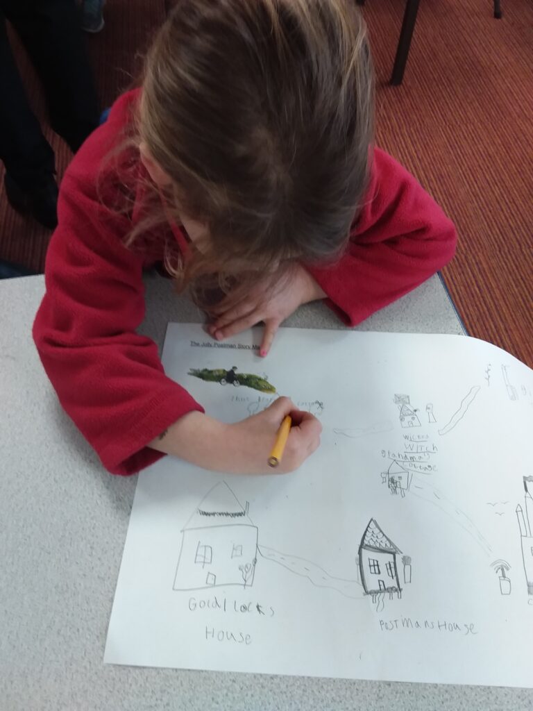 Once upon a bicycle&#8230; Jolly Postman story mapping, Copthill School