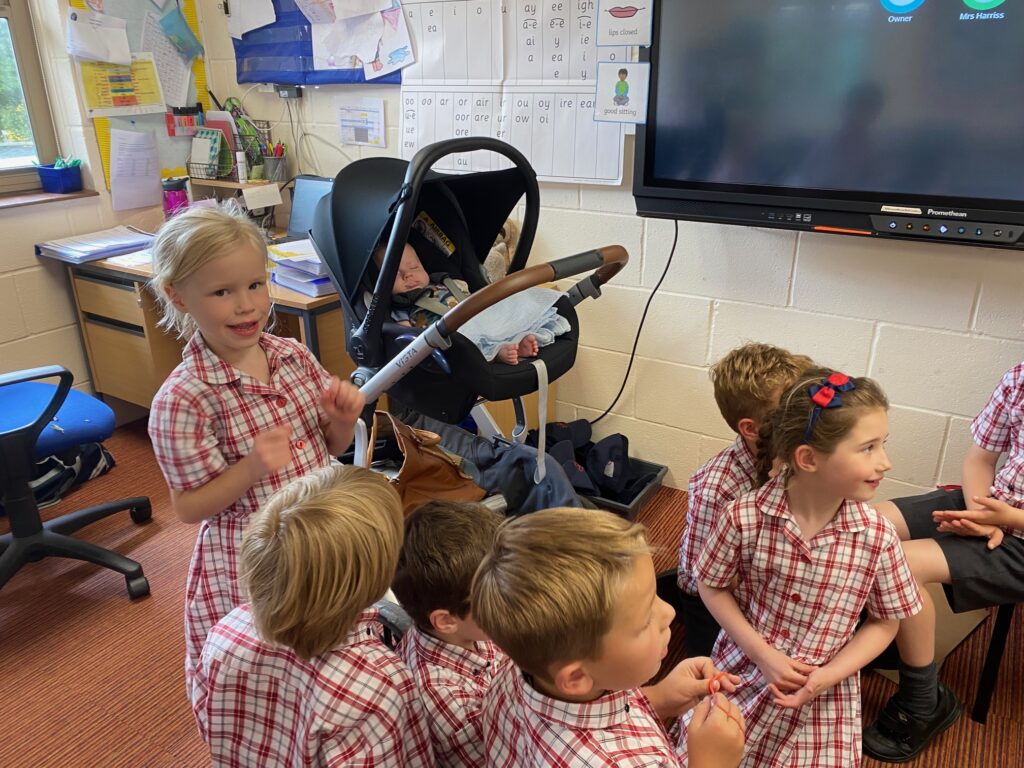 A super show and tell followed by a surprise visit from Miss Hamer and her beautiful baby boy&#8230;, Copthill School