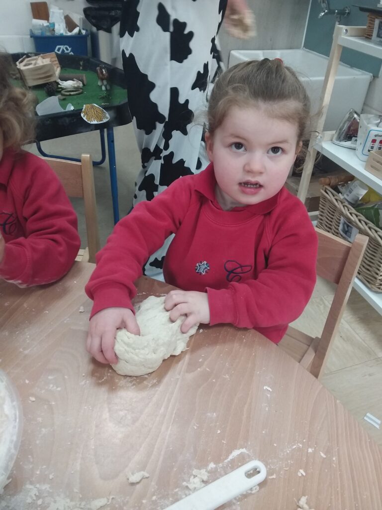 The Nursery Class Baking Bread, Copthill School