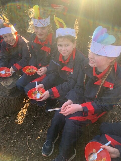 Y6 Native American experience, Copthill School