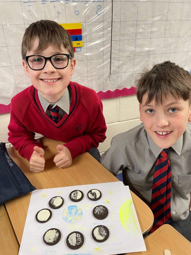 Year 5-oreo moon phases, Copthill School