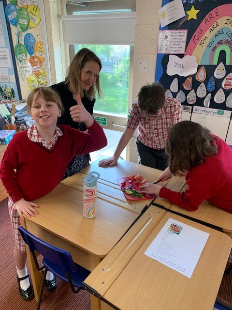 Spanish salsa making with Year 5, Copthill School