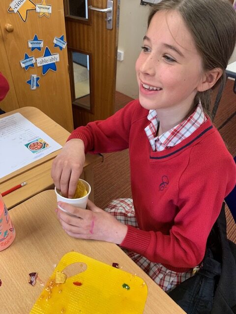 Spanish salsa making with Year 5, Copthill School